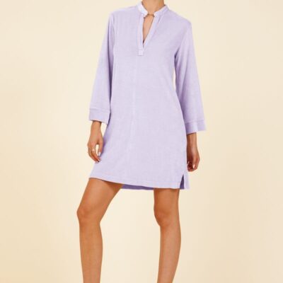 LAGUNA VELOUR SHIRT DRESS