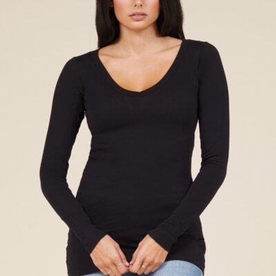 LONG SLEEVE V NECK