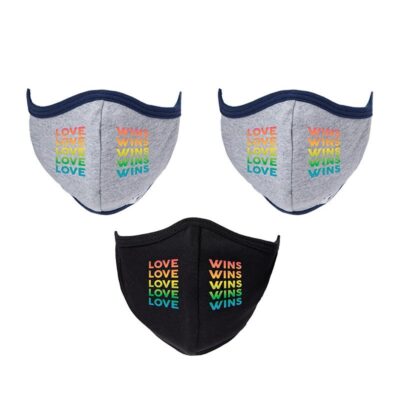 LIMITED EDITION – LOVE WINS RAINBOW PACK (3) – STYLISH FACE MASKS FOR MEN & WOMEN