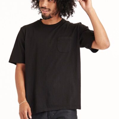 ECHO PARK TEE W/ POCKET- BLACK